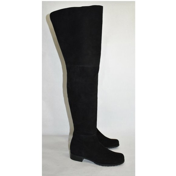 CELEBS $900 STUART WEITZMAN Hilo Thigh High OTK Boot BLACK suede 8 (JB6) - Picture 4 of 10